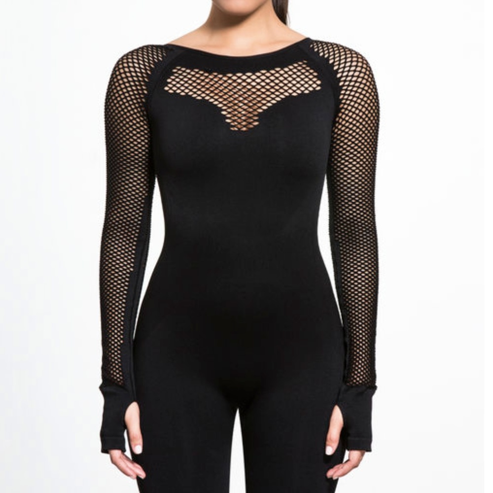 ivy park | fishnet seamless full length bodysuit - Picture 2 of 8